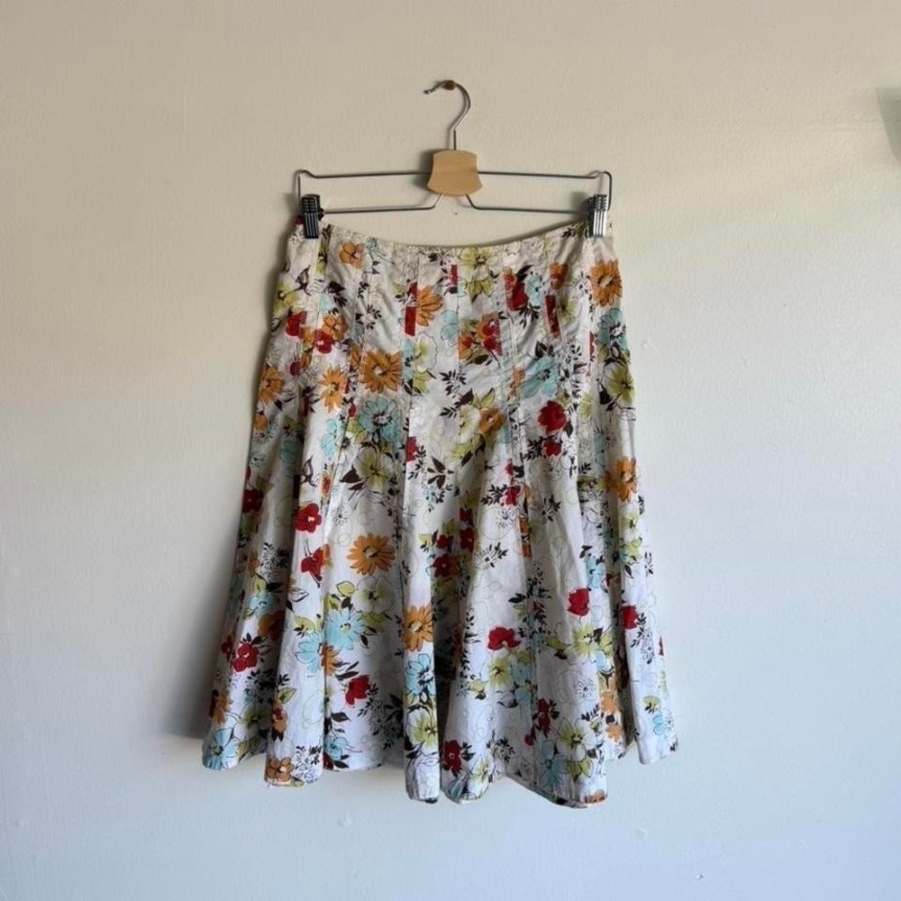 Cabi cotton midi multicoloured floral skirt